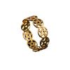 Anillo de acero de titanio de venta caliente transfronteriza, anillo de estrella de cinco puntas hueco con corte de personalidad simple, accesorios de moda, joyería de acero inoxidable