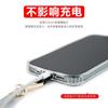 Cordão Transparente de TPU para Celular com Cartão Anti-Perda Alça Transversal Clipe de Acesso para Patch de Celular Fosco