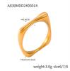 Europeu e americano ins moda nicho temperamento de luxo incrustado anel de zircão titânio aço banhado a ouro geométrica textura design anel