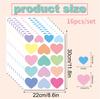 Adesivos de parede de quarto infantil transfronteiriço Desenho animado Decoração de casa fofa Quarto Berçário Loja de roupas Rosa Amor Adesivos de parede
