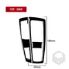 Adecuado para BMW X3 F25 F26 11-17 juego completo de interruptor de logo de volante interior de fibra de carbono negro piano