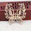 Acessório de Cabelo Borboleta Tridimensional Oco DIY Cor Cobre Banhado a Ouro Yiwu, Pode Ser Usado como Acessório de Broche B1903