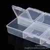 Caja de puntas para uñas de 6 compartimentos, accesorios portátiles para decoración de uñas, lentejuelas, pedrería, caja de almacenamiento separada, caja rectangular de plástico transparente PP, transfronterizo