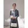 Suéter de Tricô Cropped Minimalista Estilo Coreano com Gola Alta e Manga Longa Novo Outono/Inverno 2026 para Mulheres, Peça de Roupa Casual Solta 25761