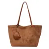 Bolso Tote Retro Estilo Francés Esmerilado para Mujer 2025 Otoño Gran Capacidad Estilo Extranjero Bolso de Hombro Alto de Gama