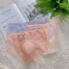 Ropa interior de encaje para hombre Triángulo sin costuras Sexy talla grande Malla Negra Rosa Verano Transparente Delgada Bolsillo