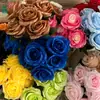 9 Rosas Redondas, Rosas Manta, Flores Artificiales Frescas para Decoración de Interiores B&B, Filas de Flores Artificiales para Pared de Fondo de Restaurante