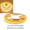 Tira de Luz Cob 24V Corte Arbitrario 400 Lámparas 8mm Cinta Adhesiva Trasera Pegamento Posterior Canal de Aluminio Lineal Tira de Luz Suave