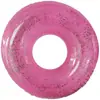 Anel de natação inflável de boa qualidade rosa transparente anel de natação para adultos anel de natação com lantejoulas