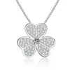 Collar de Trébol de Cuatro Hojas de Plata de Ley S925 Más Vendido en Xiaohongshu, No se Desvanece, Colgante de Moda para Mujer, Joyería Transfronteriza