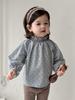 Roupas de Outono para Meninas 2026 Novo Estilo Coreano Conjunto de Duas Peças Camisa de Boneca Floral Infantil Roupa de Outono Leggings