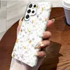 Funda de película con agujero de precisión de oso de dibujos animados lindo y flor para Samsung Samsung Galaxy S23 Ultra cubierta protectora se puede personalizar
