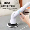 Cepillo Eléctrico de Limpieza para Baño Multifuncional Inalámbrico Giratorio Telescópico, Mango Largo Portátil, Cepillo Automático para Limpiar Pisos de Baño