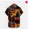Camisa de hombre nueva de comercio exterior transfronterizo 2023, estación independiente, serie Halloween, impresión digital, fabricantes de fuentes masculinas
