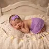 Suministro transfronterizo de vestidos de punto de mohair hechos a mano para fotografía infantil, conjuntos de disfraces, faldas cortas para sesión de fotos de bebés y tocados