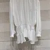 Blusa Elegante y Adelgazante de Manga Larga con Dobladillo Asimétrico, Nuevo Estilo Primavera 2026, Camisa de Estilo Coreano de Moda con Cintura Ajustable para Mujer