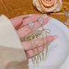 Pendientes de Borla Modernos de Aguja de Plata 925 Pendientes de Tuerca de Perlas de Lujo Ligero de Alta Gama Pendientes de Diseño Estilo Socialité para Mujer