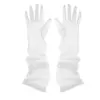 Guantes de Malla Negros Cuentas Transparentes Ins Modernos Celebridad de Internet Forma Cóncava Vestido de Fiesta de Cumpleaños Boda Halloween Mujeres