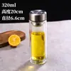 Taza de Vidrio, Taza de Vidrio de Alto Borosilicato con Separador de Té y Agua, Taza de Té Transparente de Doble Pared Aislada para Hombres, Taza de Regalo Portátil