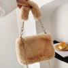 Bolso de Mano Relleno para Mujer, Moderno y Versátil, Nuevo Estilo, Peludo y Lindo, Mini Estilo Coreano, Bolso Cuadrado Cruzado Moderno, Personalizado