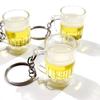 Simulação copo de cerveja vidro chaveiro copo de cerveja chopp chaveiro carro copo de bebida pingente pingente de bolsa presente