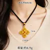 Nuevo colgante estilo chino antiguo bañado en oro para mujer, collar vajra de moda con circonita imitación oro, joyería versátil y duradera