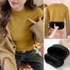 Camisa interior cálida y gruesa con forro polar modal para otoño e invierno, camisa interior adelgazante para mujer, top de manga larga con cuello medio de alta calidad