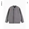 Suéter de Punto de Dos Piezas Falsas Retro Nuevo de Invierno Cárdigan de Punto Gris de Gama Alta Casual Versátil Cuello Redondo Chaqueta de Empalme