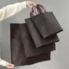 Bolsa de Compras de Tela No Tejida Gruesa Marrón de Gran Capacidad Bolsa de Regalo Bolsa de Empaque Personalizada Bolsa Tote Tamaño Grande Personalizado