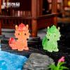 Figurilla de Unicornio Bestia Mítica Estilo Chino Escritorio Coche Pequeño Adorno Resina Luminosa Accesorio DIY Adorno de Unicornio