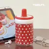 Taza de Plástico Nueva de Verano para Estudiantes Hombres y Mujeres, Portátil y Elegante, Resistente a Altas Temperaturas con Popote, Taza de Agua