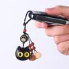 Cadena para teléfono móvil con diseño de gato de la suerte de sándalo morado, llavero de coche de loto, bonito gatito, colgante de ébano, artesanías para hombres y mujeres