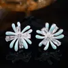 Brincos Fogos de Artifício com Zircônia e Esmalte Gotejado Estilo Luxo Leve, Design Simples e Doce, Brincos de Prata, Brincos Versáteis de Alta Qualidade para Mulheres
