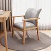 Silla de ordenador de madera maciza nórdica, silla de comedor, escritorio y silla para el hogar, taburete simple para dormitorio, silla de estudio para niña con respaldo para aprender