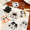 Nuevo llavero de gato de dibujos animados acrílico lindo gatito negro cadena de cuentas de marea nacional gatito colgante para mochila al por mayor