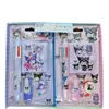 Conjunto de Caderno e Caneta 6 Cores Labubu Capibara Kuromi para Alunos do Ensino Fundamental e Cadernos e Blocos de Notas Infantis