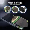 Caja de Tarjetas Metálica de Aleación de Aluminio Más Vendida Transfronteriza Portatarjetas de Expansión de Tela de Licra Cartera para Hombre Cepillo Inteligente Antirrobo RFID
