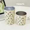 Chica ins alta nueva pequeña taza de agua para beber directamente linda niños dibujos animados nicho no termo