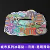 Serie YunnanAtracciones Culturales y Creativas ÚnicasXishuangbannaCiudad TurísticaSouvenirImanes de Refrigerador de Madera
