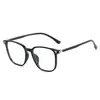 Óculos Quadrados Estilo Ins Tr8065 para Mulheres, Podem Ser Equipados com Lentes de Grau para Astigmatismo, Efeito Emagrecedor para Rostos Redondos, Armações de Óculos para Homens