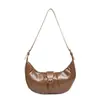 Bolsa Única em Formato de Chifre para Mulheres, Bolsa de Ombro para Sob o Braço, Nova Moda Bolsa Bolinho, Bolsa Transversal Simples Versátil, Personalizável