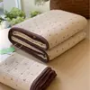 Capa de Cama Mansa Estampada de Ganso Desenho Animado Conjunto de Três Peças Fresco Acolchoado Algodão Acolchoado Universal Quatro Estações Lençol de Cama Tatami Antiderrapante