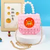 Bolso Bandolera Vanguardia para Hombro Niños Bandolera Bolso de Mano Perla Burbuja Bolso Bandolera de Silicona para Hombro Bolso Gelatina
