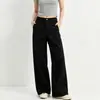 Jeans para Mujer para Otoño, Tallas Grandes, Corte Holgado, Cuerpo en Forma de Pera, Adelgazantes, Jeans Rectos de Caída Suave, Pantalones Caqui de Pierna Ancha