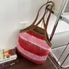 25 Anos Outono e Inverno Nova Cor Retrô Sacola de Listras Moda Grande Capacidade Bolsa Tote Estudante para Aula Bolsa de Ombro Versátil para o Dia a Dia