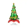 Nueva base de pie transfronteriza Caja de regalo de Santa Claus Globo de papel de aluminio de muñeco de nieve Globo de decoración para fiesta de Navidad