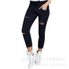 Ebay Europa Comercio Exterior Pantalones de Lápiz Verano Venta Caliente Pantalones Rasgados Leggings para Mujer Fabricante En Stock Europeos y Americanos de Cintura Alta