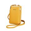 Bolso para teléfono móvil de estilo coreano, cartera para mujer, monedero largo de PU, mini bolso multifuncional, bolso de hombro, bolso cruzado