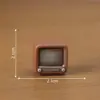 Conjunto de TV Retrô em Miniatura e Coleção de Gadgets de Viagem no Tempo, Acessórios de Decoração DIY para Casa de Bonecas, Pequenos Enfeites de Mesa