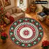 Promoção Quente Tapete Redondo do Papai Noel Decoração de Cena de Festival Interna Externa Tapete de Chão Etiquetagem Amazon Transfronteiriça Dropshipping